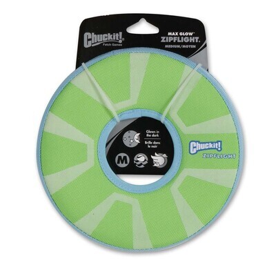 Chuckit! Zipflight Max Glow Dog Toy - Green/White