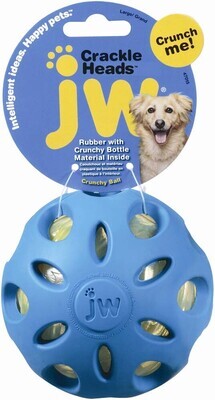 Jw Pet Crackle Heads Crackle Ball Dog Toy Assorted