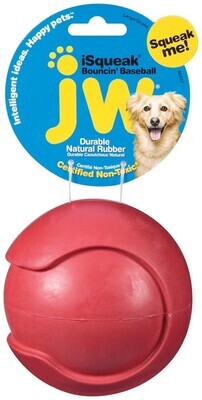 Jw Pet Isqueak Bouncin&#39; Dog Toy Baseball Assorted