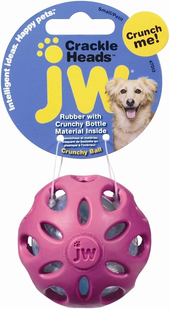 Jw Pet Crackle Heads Crackle Ball Dog Toy Assorted, Size: S