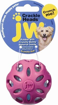 Jw Pet Crackle Heads Crackle Ball Dog Toy Assorted, Size: S