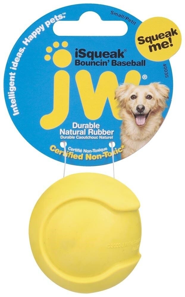 Jw Pet Isqueak Bouncin&#39; Dog Toy Baseball Assorted, Size: S