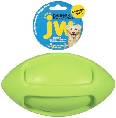 Jw Pet Isqueak Funble Dog Toy Football Assorted