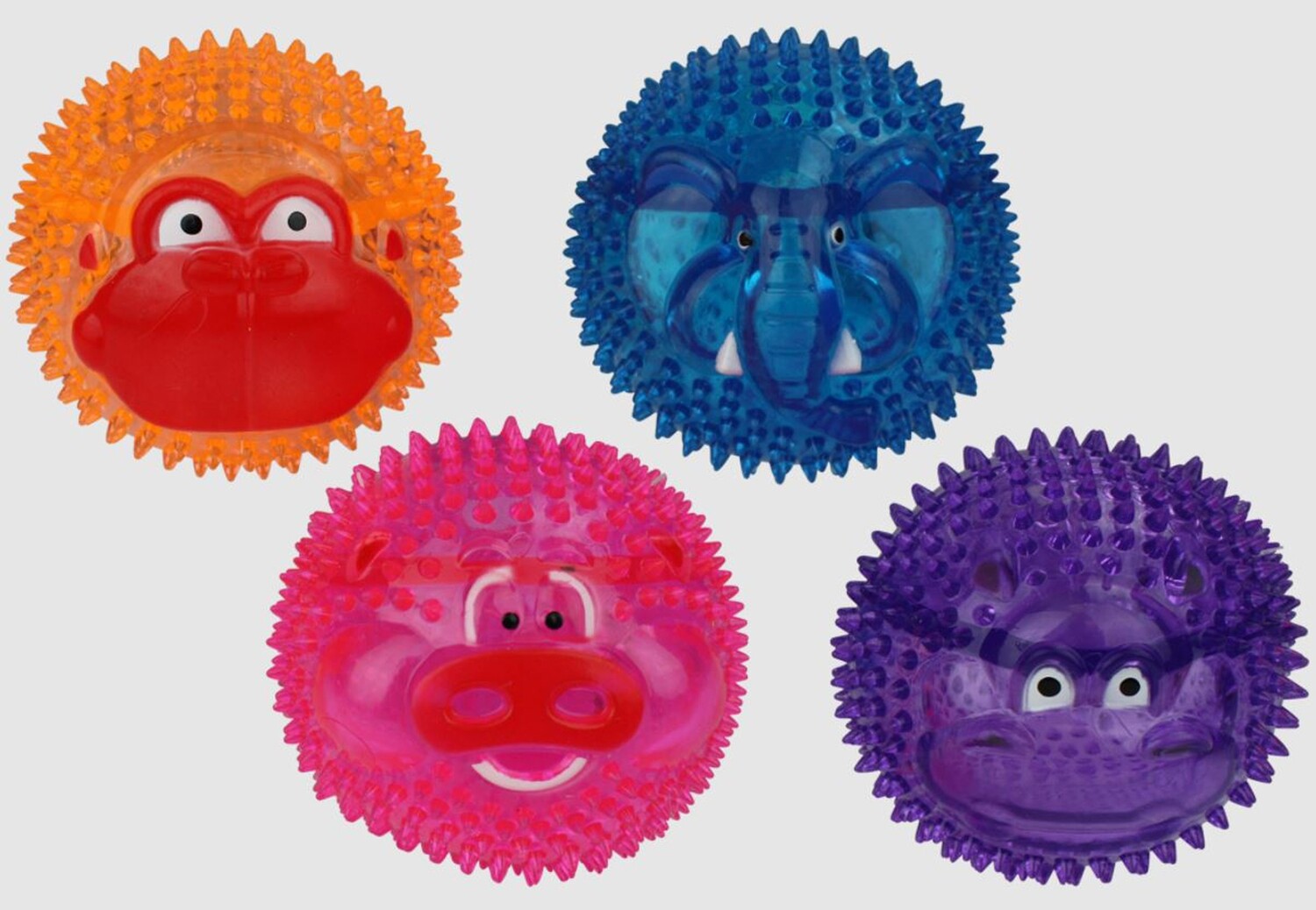 Multipet Doglucent Tpr Ball with Animal Faces