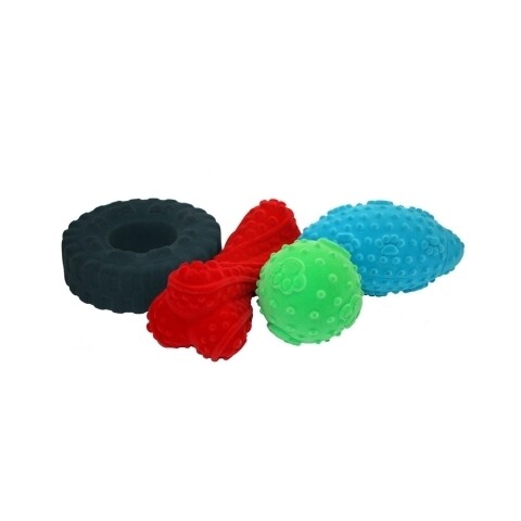 Multipet Vive Twist Dog Toy Velvet/Vinyl Bone Assorted