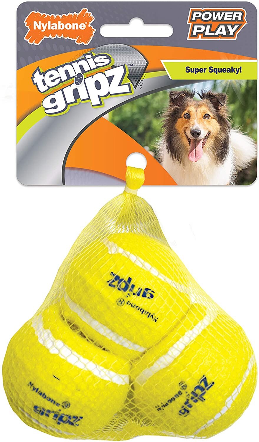 Nylabone Power Play Dog Tennis Ball Gripz 1 Count, Size: M
