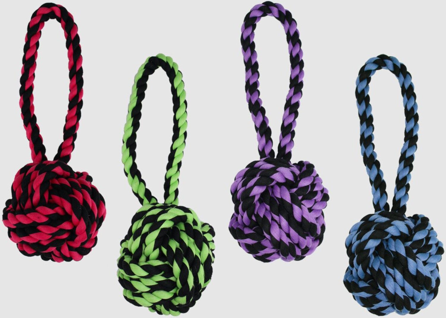 Multipet Nuts For Knots With Tug Toy Knotted Rope With Tug Assorted