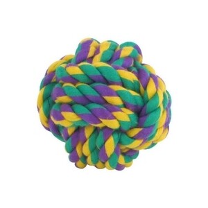 Multipet Nuts For Knots Rope/Rubber Ball (Assorted Colors)