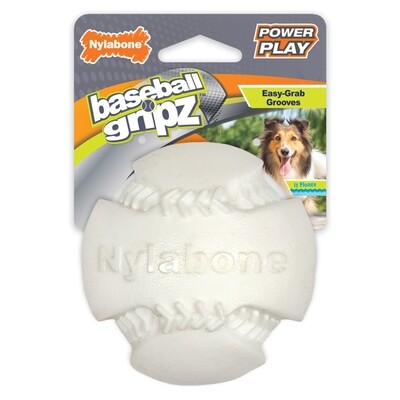Nylabone Power Play Dog Baseball Gripz Baseball - One Size