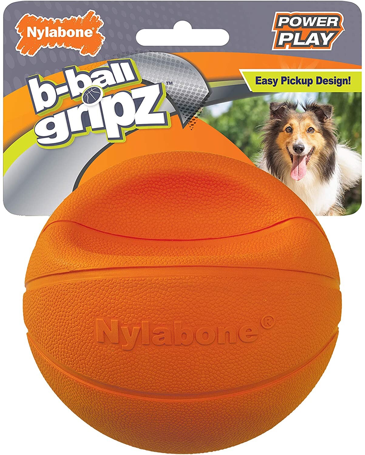 Nylabone Power Play Dog Basketball B-Ball Gripz