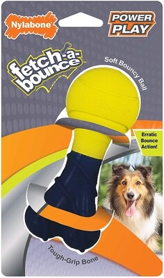 Nylabone Power Play Rubber Dog Toy Fetch-A-Bounce