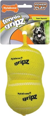 Nylabone Power Play Dog Tennis Ball Gripz 2 Count