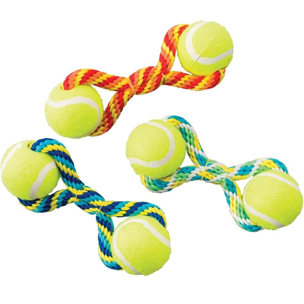 Spot Ethical Tuggaball Double Tennis Ball Assorted