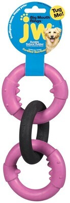 Jw Pet Big Mouth Triple Ring Dog Toy Triple Rings Multi-Color