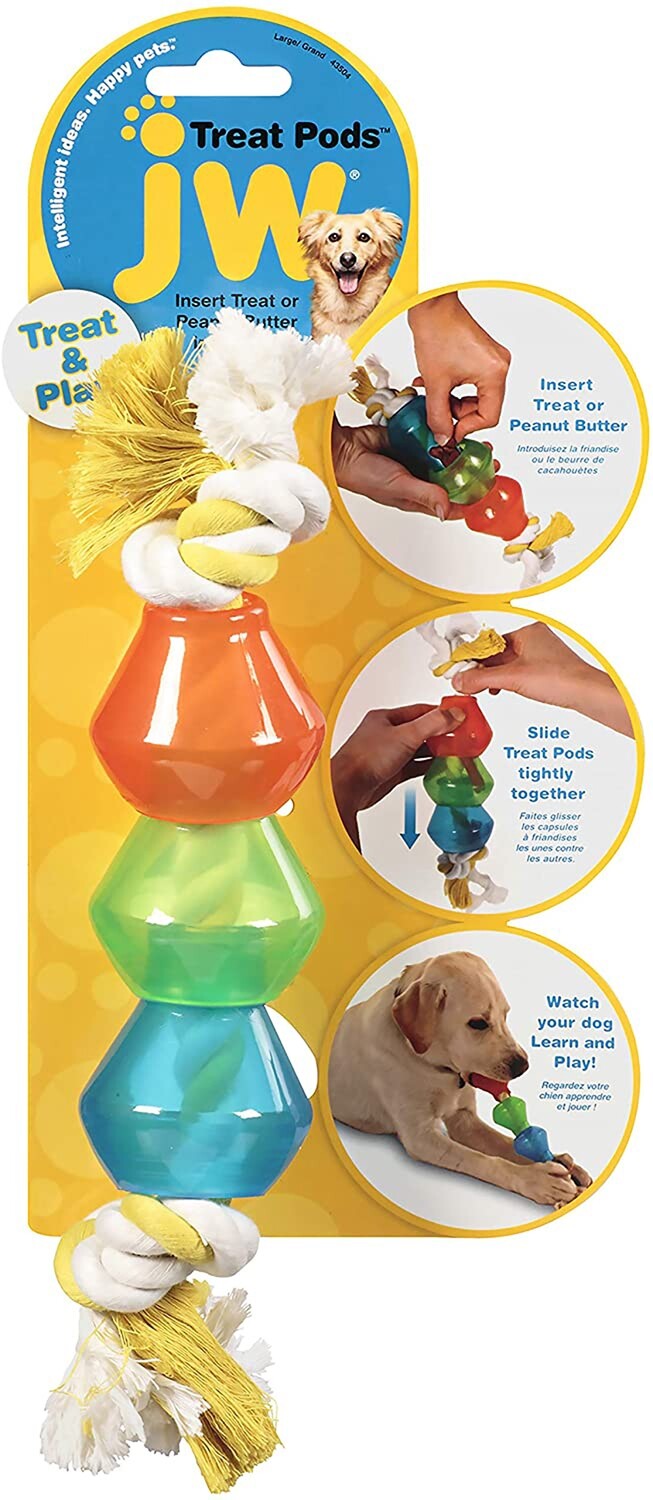 Jw Pet Treat Pod Rope Dog Toy, Size: L