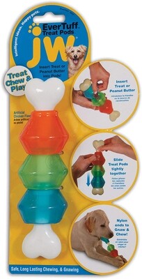 Jw Pet Treat Pod Bone Dog Toy