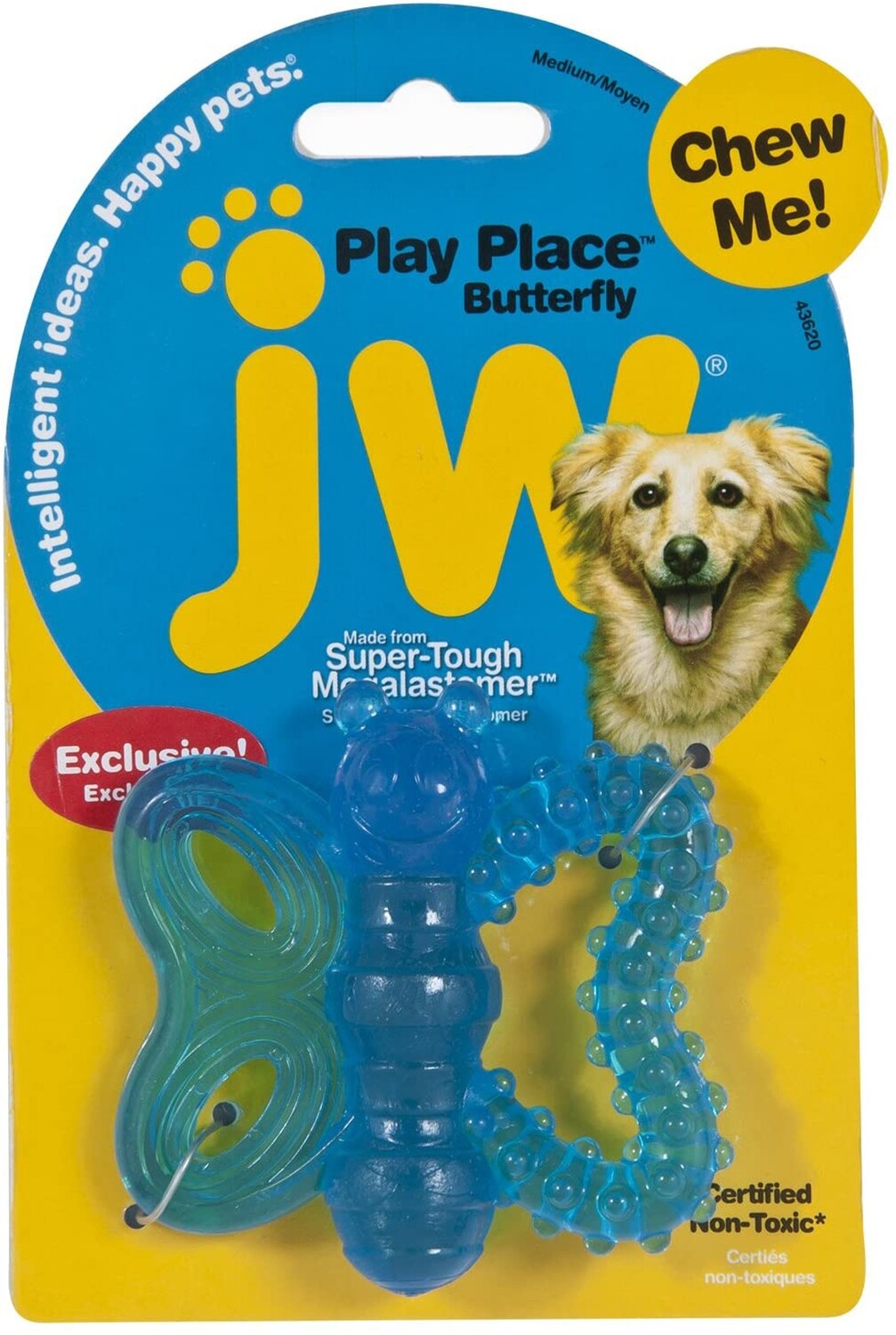 Jw Pet Playplace Butterfly Teether Dog Toy