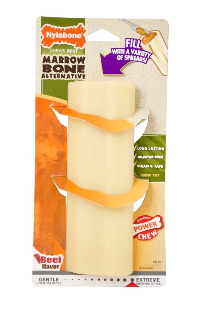 Nylabone Dura Chew Giant Marrow Bone Alternative Beef Flavor Dog Chew Toy