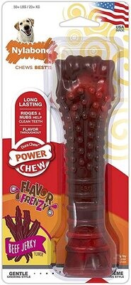 Nylabone Flavor Frenzy Power Chew Dog Toy Beef Jerky Flavor