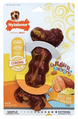 Nylabone Flavor Frenzy Strong Chew Toy Dog Toy Ham and Cheesy Potatoes Flavor