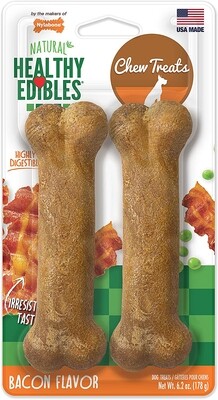 Nylabone Healthy Edibles Farm Friends Grain Free Dog Treats Beef, Chicken, Bacon, and Lamb Flavors