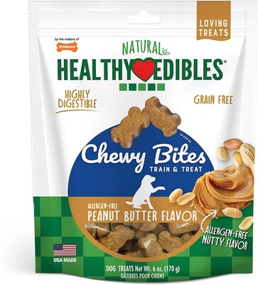 Nylabone Healthy Edibles Natural Chewy Bites Soft Dog Chew Treats Chicken Flavor, Size: 6 Oz