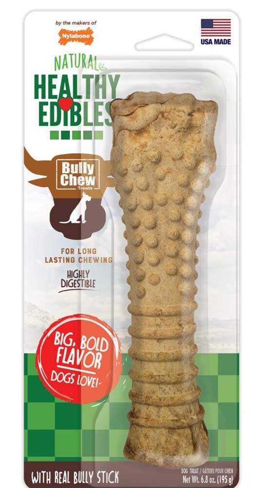 Nylabone Healthy Edibles Bully Chews Natural Dog Treats Made With Real Bully Stick 1 Count