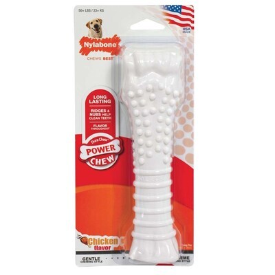 Nylabone Power Chew Flavored Durable Chew Toy For Dogs Chicken Flavor