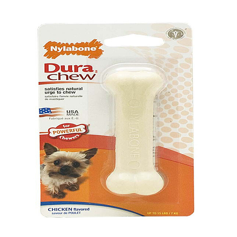 Nylabone Power Chew Flavored Durable Chew Toy For Dogs Chicken Flavor, Size: XS-15 Lb