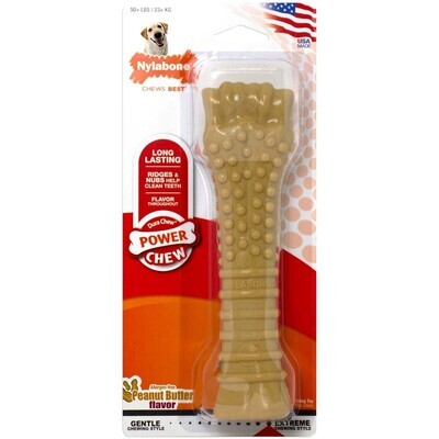 Nylabone Power Chew Flavored Durable Chew Toy For Dogs Peanut Butter Flavor