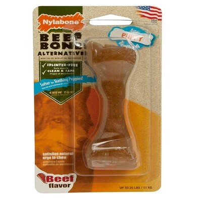 Nylabone Puppy Alternative Dog Chew Toy Beef Flavor