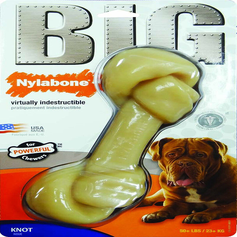 Nylabone Power Chew Mega Knot Bone Big Dog Chew Toy Chicken Flavor