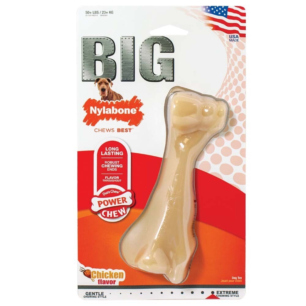 Nylabone Power Chew Knuckle Bone Big Dog Chew Toy Chicken Flavor