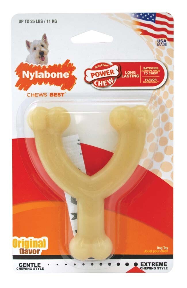 Nylabone Wishbone Power Chew Dog Toy Original Flavor, Size: S-25 Lb