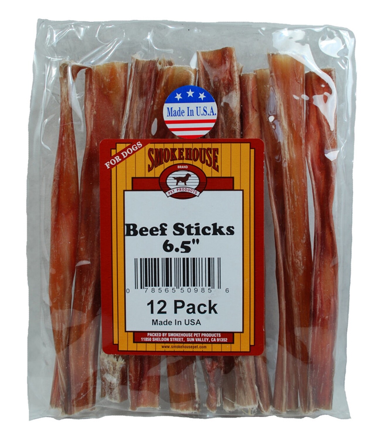 Smokehouse Usa Made Beefy Sticks Dog Treats 12 Pk, 6.5&quot;