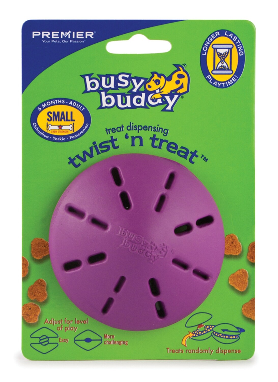 Petsafe Busy Buddy Twist N Treat Toy - Purple, Size: S