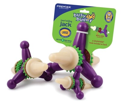 Petsafe Busy Buddy Jack Dog Toy - Purple/White