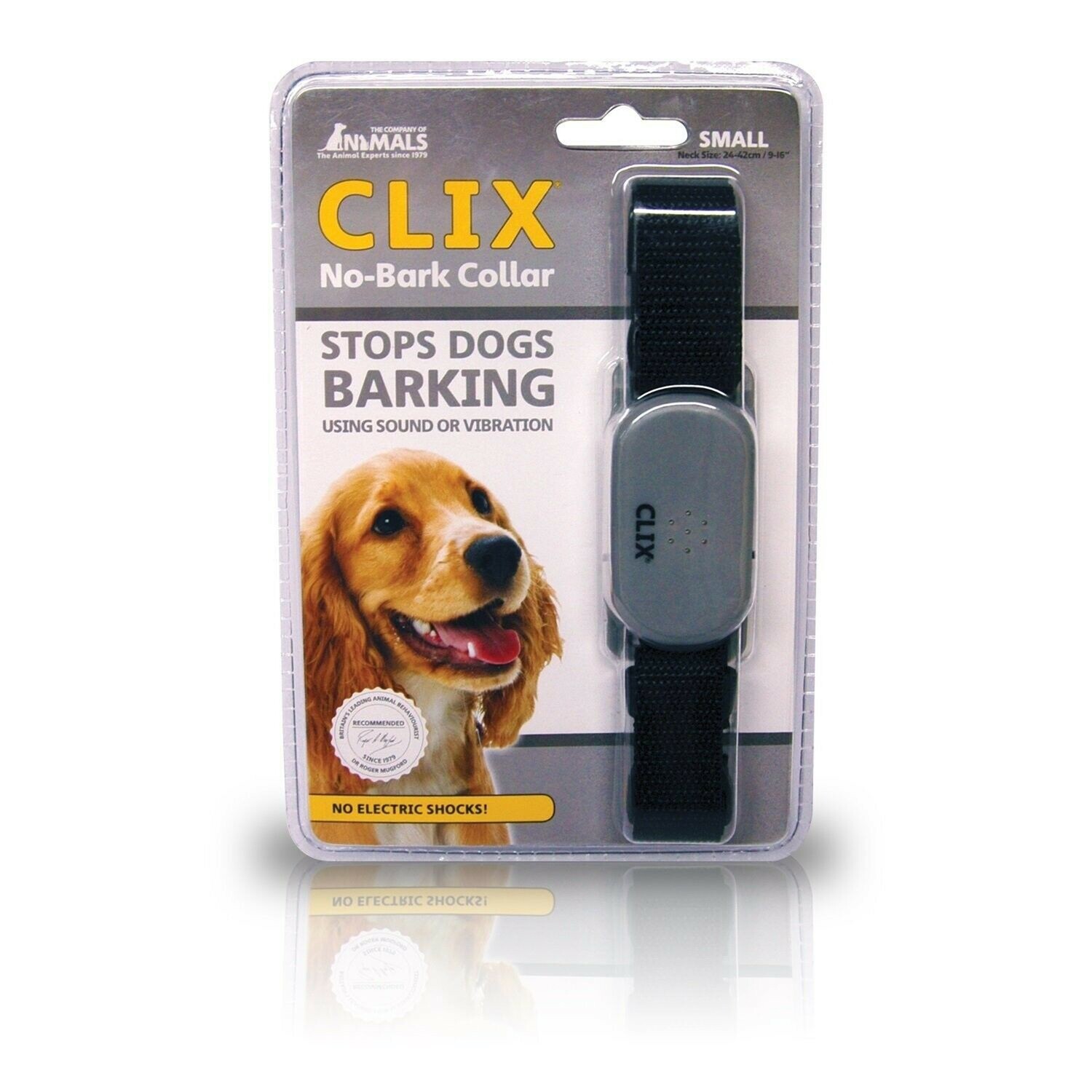 The Company Of Animals Dog Clix No Bark Collar, Size: S