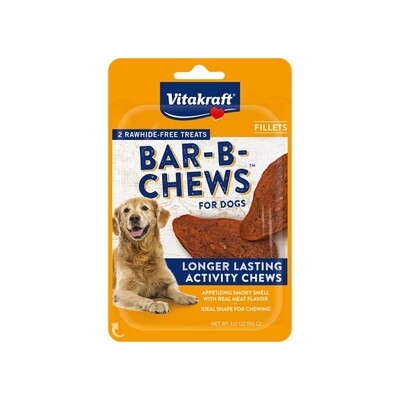 Vitakraft Bar-B-Chews Fillets Dog Treats 2 Pk