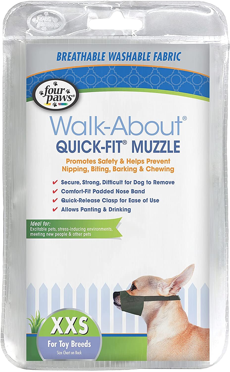Four Paws Quick Fit Dog Muzzle, Size: 0-XXS