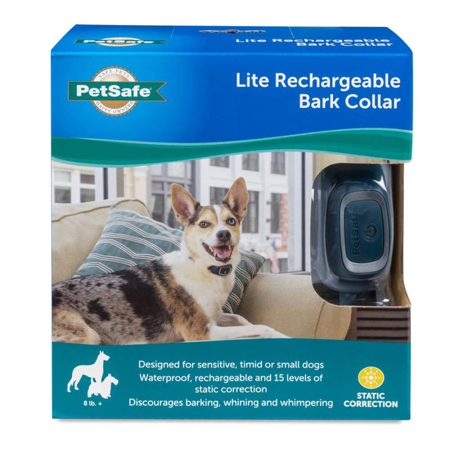 Petsafe Lite Rechargeable Bark Dog Collar One Size - Navy Blue