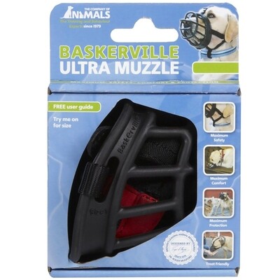 The Company Of Animals Dog Baskerville Ultra Muzzle - Black