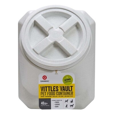 Vittles Vault Outback Stackable Pet Food Container - White