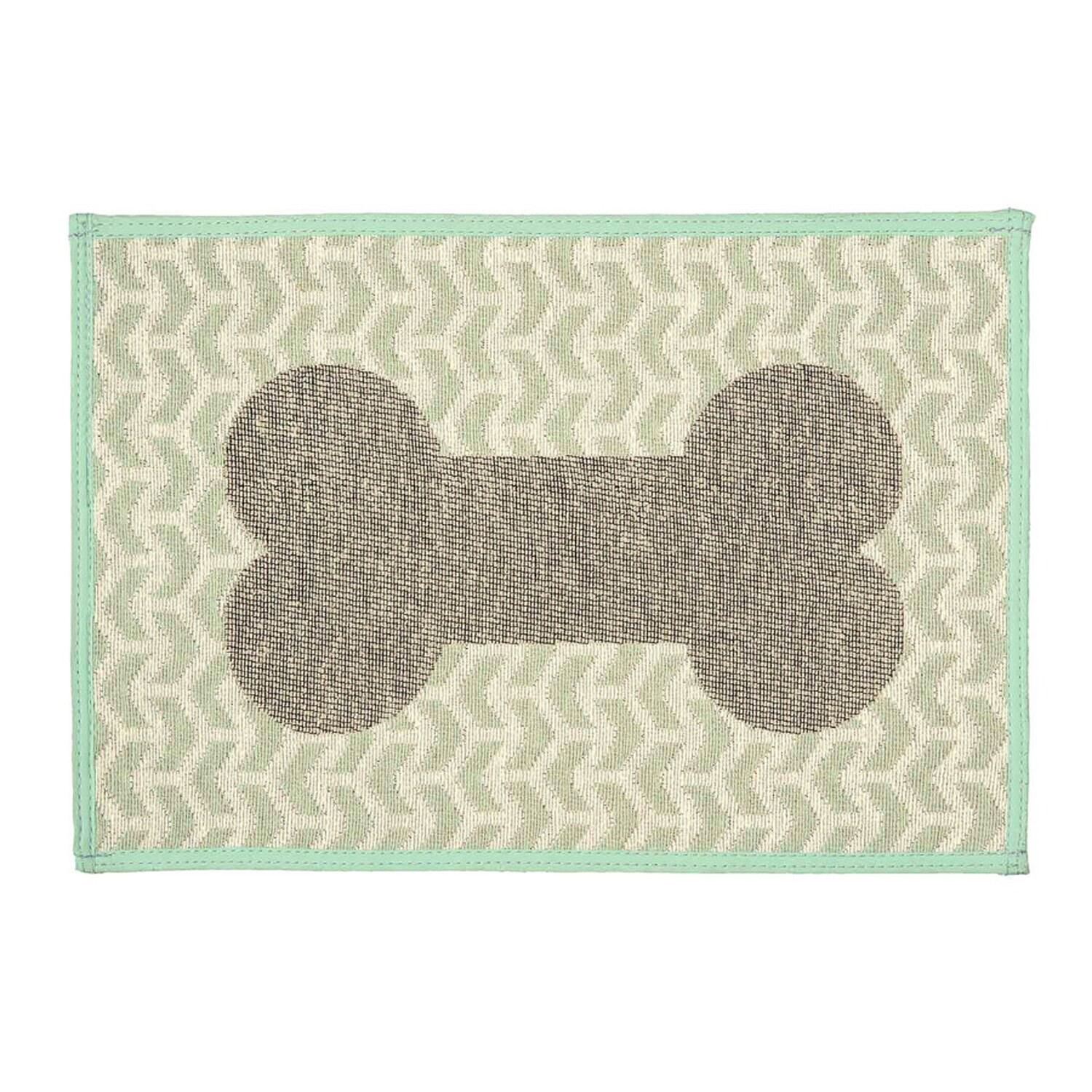 Loving Pets Bella Fashion Mats Geometric Bone - Aqua