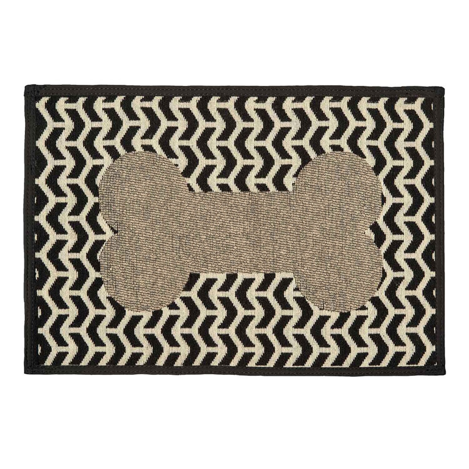 Loving Pets Bella Fashion Mats Geometric Bone One Size - Brown