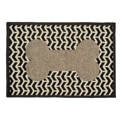 Loving Pets Bella Fashion Mats Geometric Bone One Size - Brown