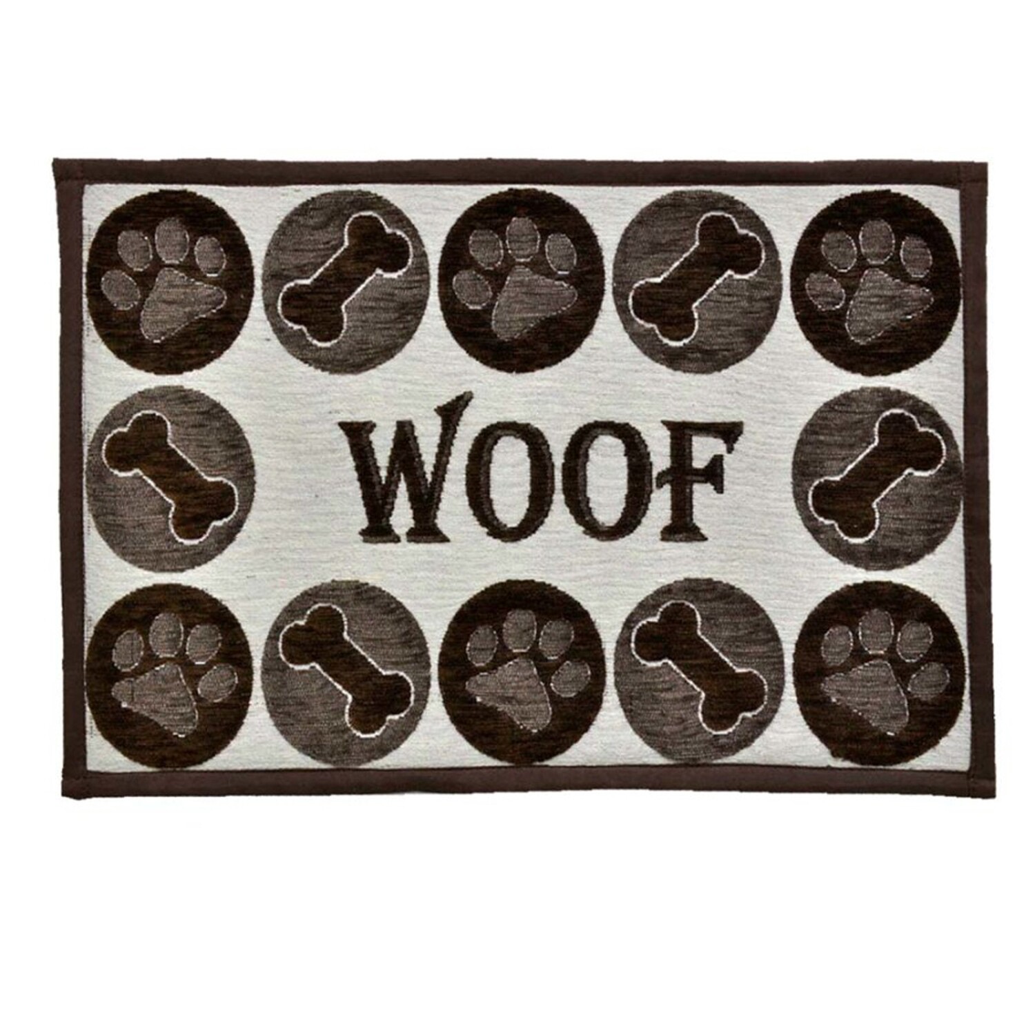 Loving Pets Fashion Mat Woof Chenille - Multi-Color