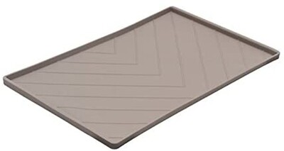 Messy Mutts Dog Cat Bowl Mat Silicone - Light Grey