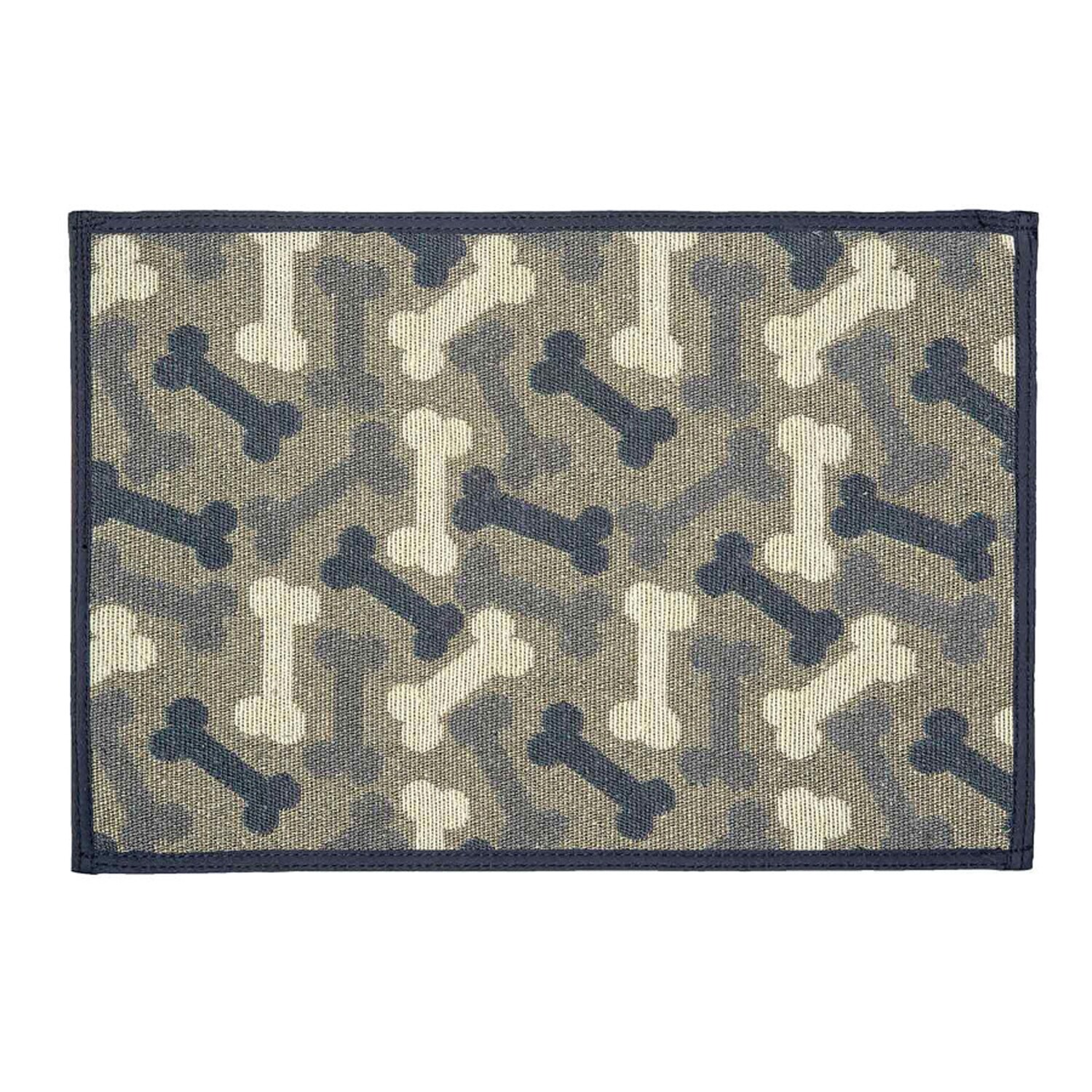 Loving Pets Bella Fashion Mats Bones One Size - Denim