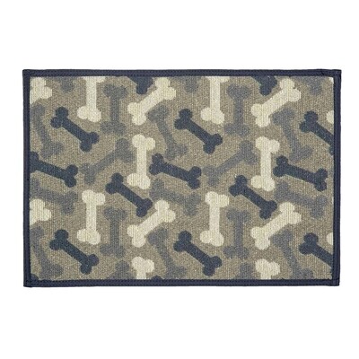 Loving Pets Bella Fashion Mats Bones One Size - Denim